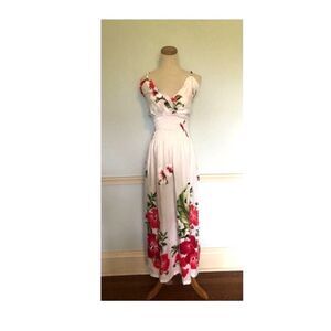 [Coco Beach Hawaii] White Floral Maxi Dress Sz: S 🌺